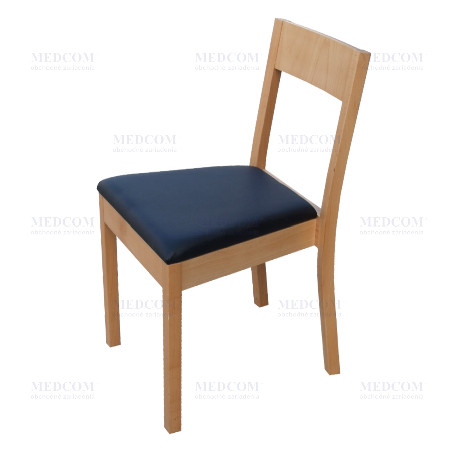 Wooden chair, upholstered, steamed beech/black